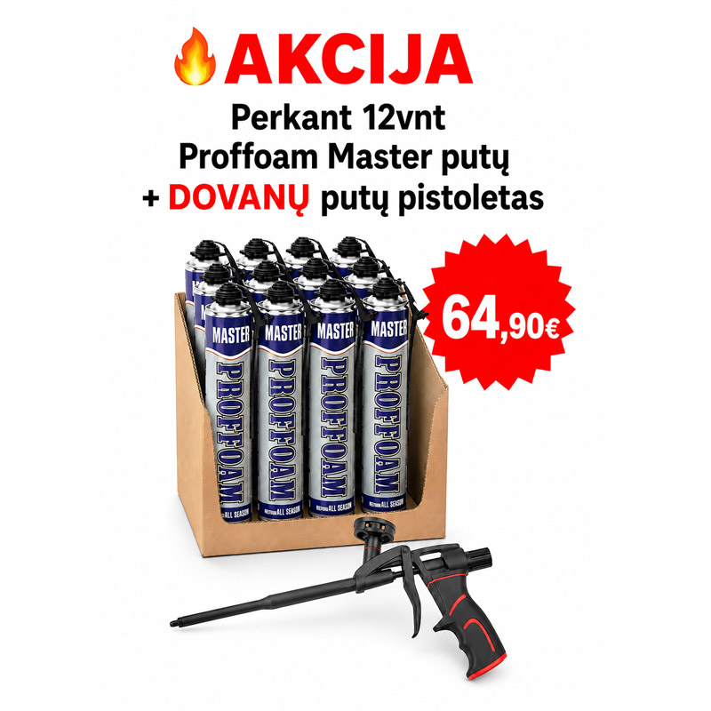 Proffoam Master putos akcija